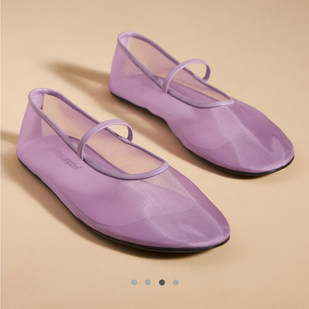 Jeffery Campbell Mesh Lilac Flats. Worn once, slightly snug but so cute!